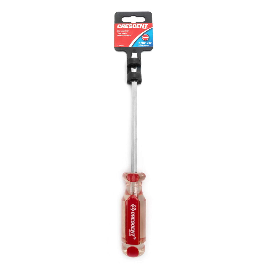 3/16" x 6" Crescent Slotted Acetate Screwdriver - CS3166