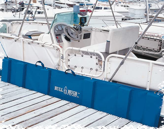 HULL HUGR Large Folding Boat Fender, 9' x 26" x 24" - Blue
