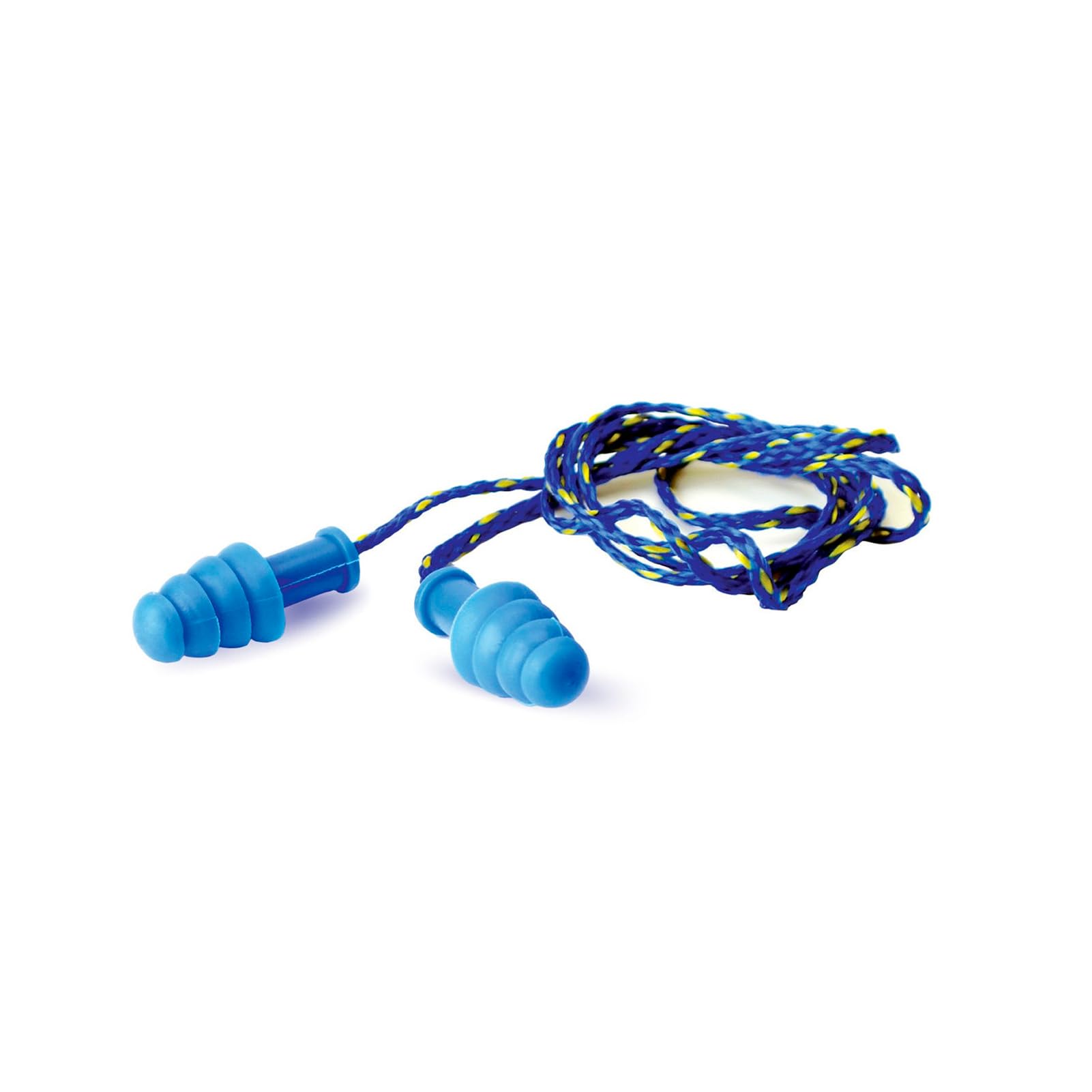 27dB NRR Walker's Passive Hearing Protection Range Shooting Hunting Work Soft Comfortable Contour Rubber Earplugs w/ 23" Nylon Braided Cord & Plastic Storage Case