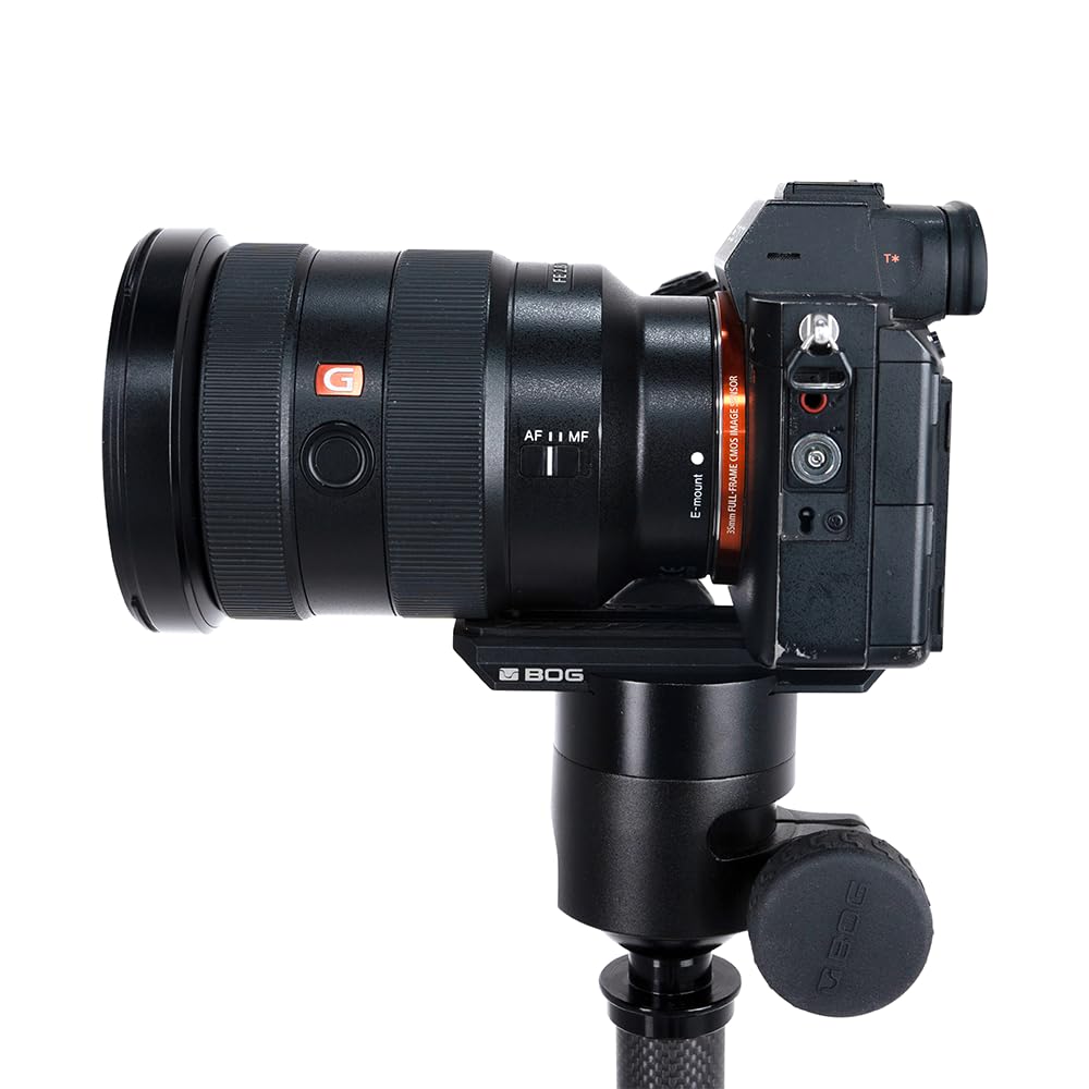 Arca-Swiss BOG Optics Plate with Aluminum Construction, 1/4-20 Threaded Stud with 3/8-16 Adapter for Hunting, Optics, Photography
