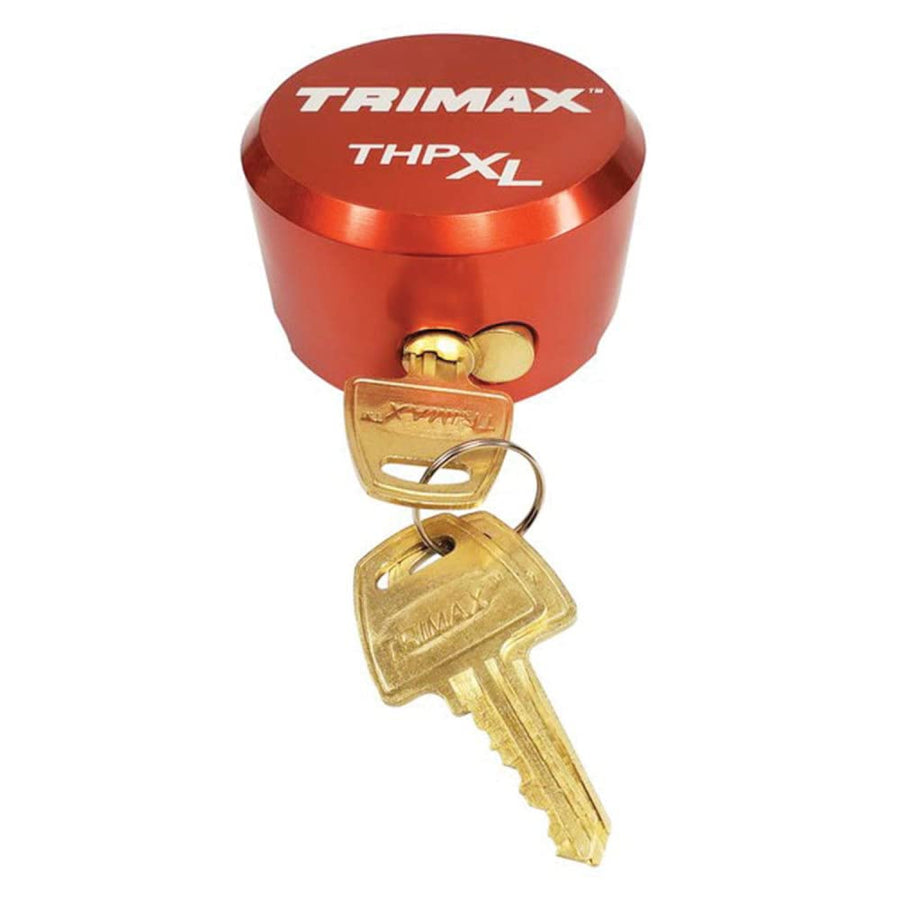 Red Trimax, (THPXLALRD), Solid Aluminum Hockey Puck Internal Shackle Lock, Universal Fit