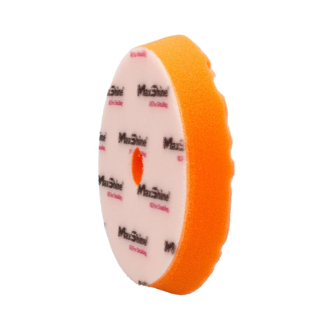 5” Maxshine Universal Orange AIO Foam Cutting Pad | All-in-One Polishing Pad with Hook & Loop Backing | for Cutting, Polishing & Finishing | Compatible with Dual Action & Rotary Polishers