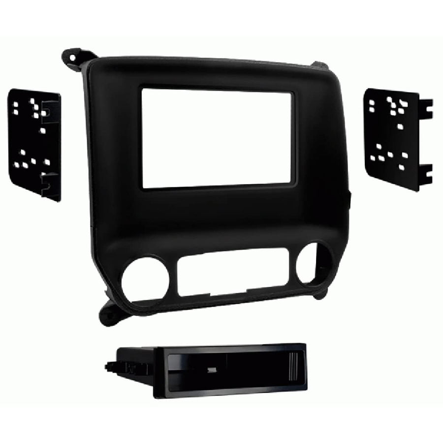 Metra Electronics Custom Fit Mounting Kit 99-3014G ISO DIN w/Pocket Or Double DIN Radio Provision Incl.: Radio Trim Panel/Radio Brackets/Pocket/Screws Black