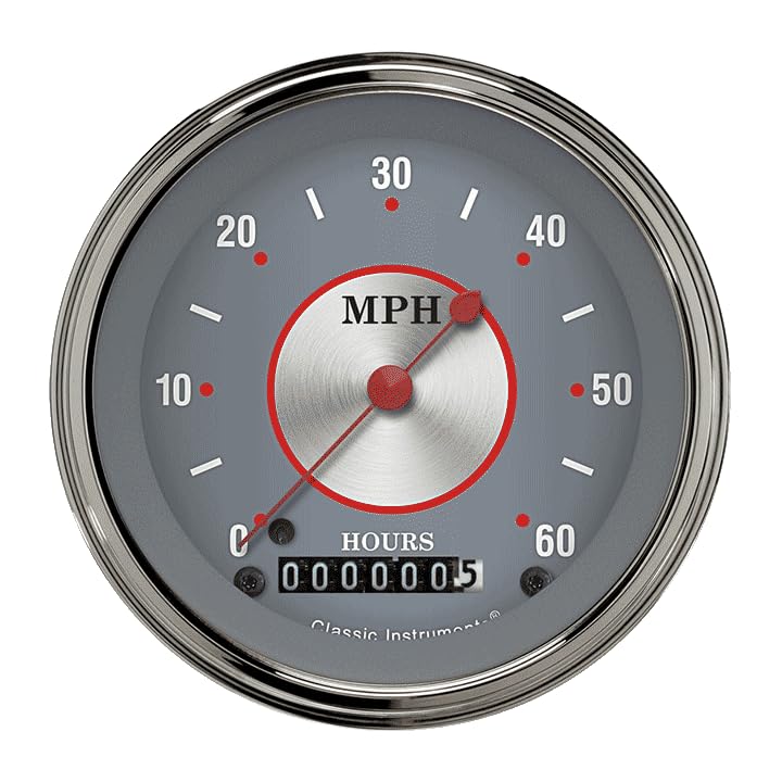 Silver Series LSSS 3 3/8" Low Speed Speedometer
