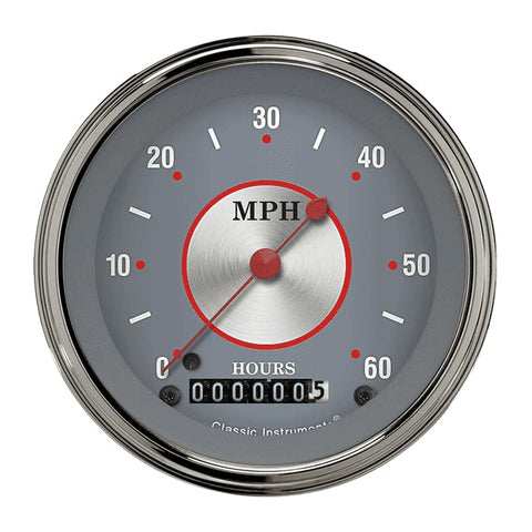 Silver Series LSSS 3 3/8" Low Speed Speedometer