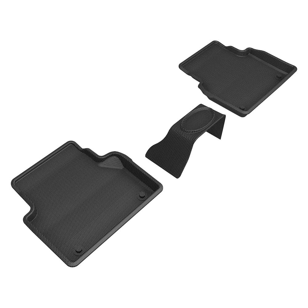 3D MAXpider Kagu Custom Fit Floor Mat (Black) Compatible with Audi A6 2019-2023 / A6 Allroad 2020-2023 / RS6 Avant 2021-2025 / A7 2019-2023 / S7 2020-2023 / RS7 2021-2025 - 2nd Row