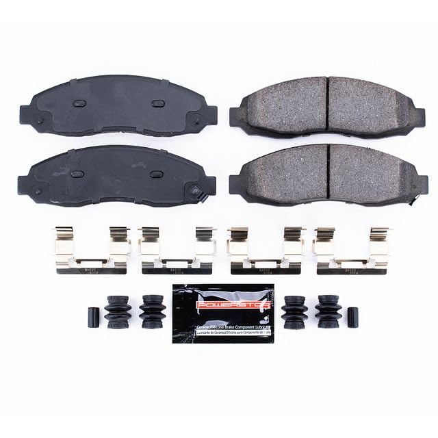 Power Stop Z23-962 Z23 Evolution Sport Carbon Fiber Infused Ceramic Brake Pads with Hardware For Dodge Dakota 2003-2004 [Model Specific]