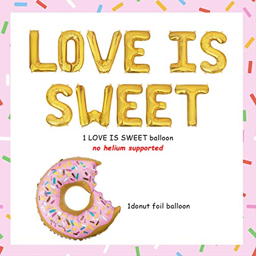 Donut Sweet Decorations Party LOVE IS SWEET Balloons Bridal Shower Engagement Bachelorette Sweet Candy Wedding Supplies Decorations