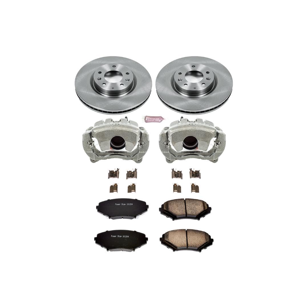 Power Stop KCOE2964 1-Click OE Replacement Brake Kit with Calipers For Mazda RX-8 Autospecialty 2004-2008 [Model Specific]