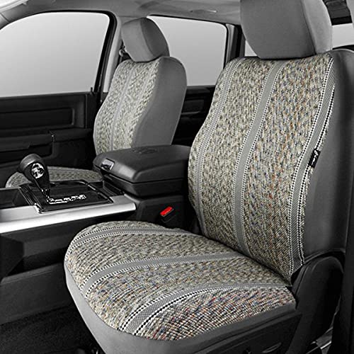 Gray Fia TR48-39 Custom Fit Front Seat Cover Bucket Seats - Saddle Blanket, (Gray)