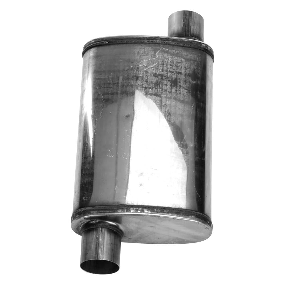 Cherry Bomb Salute Muffler - SA1236 Reversible Oval Body - H4" X W9" X L14" 20" OAL 2-1/2" O/O Muffler - Cherry Bomb Salute