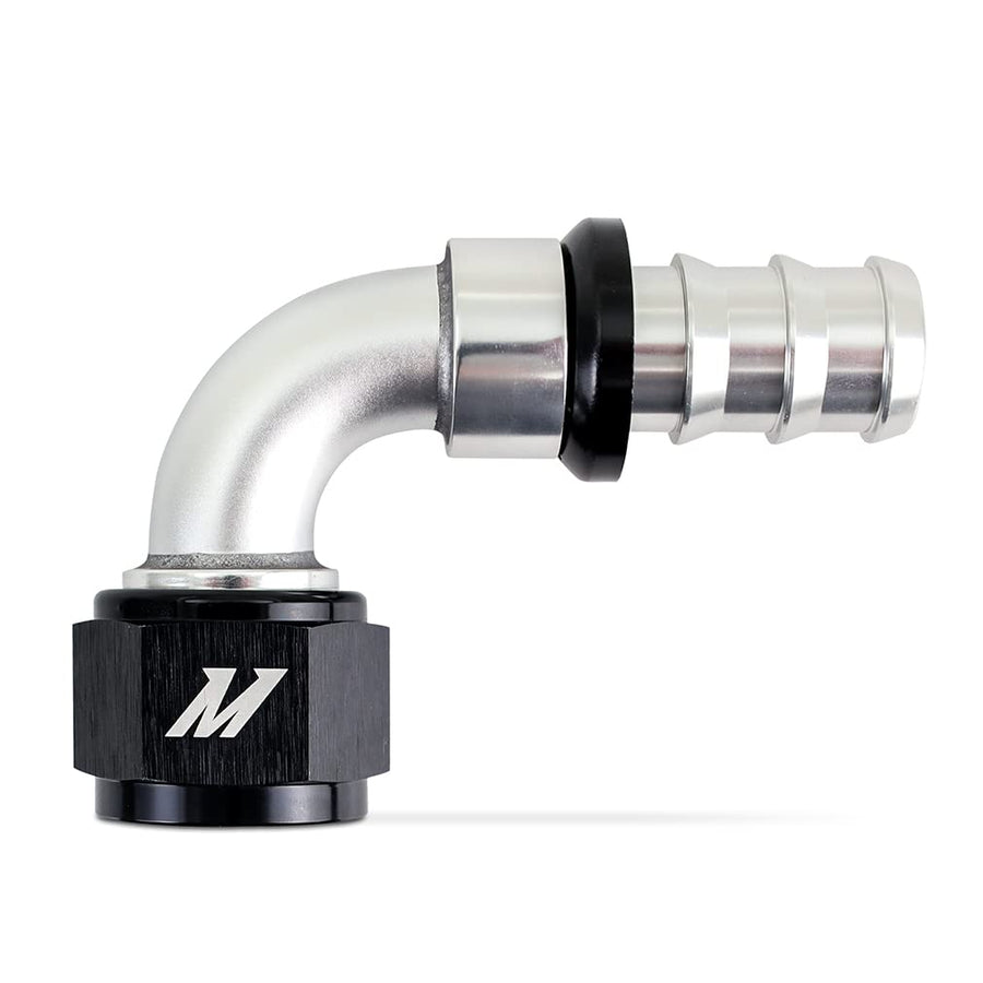 12AN Mishimoto Push-Lock Fitting, 90-Degree