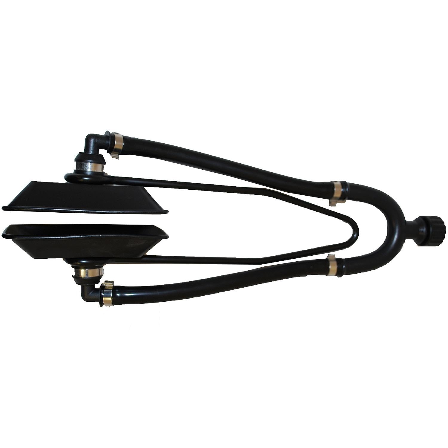 Universal Outboard Dual Water Feed attwood 16208-7 Rectangular Motor Flusher, Black