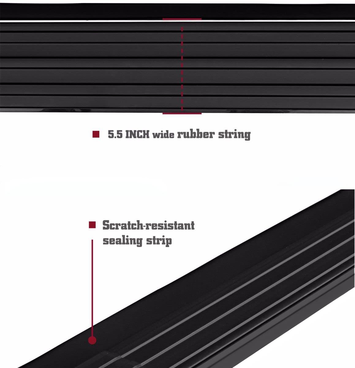 Peerless Black Horse Running Boards Black Compatible with 2020-2020 Ford Transit Connect-PR-F971BK