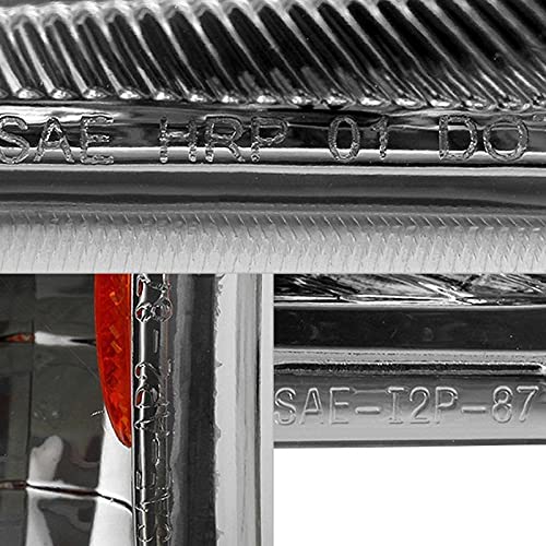 Headlight Xtune HD-JH-FM87-6PC-AM-C (Ford Mustang 87-93 OEM style s with Corner Parking Lights 6pcs Amber - Chrome)