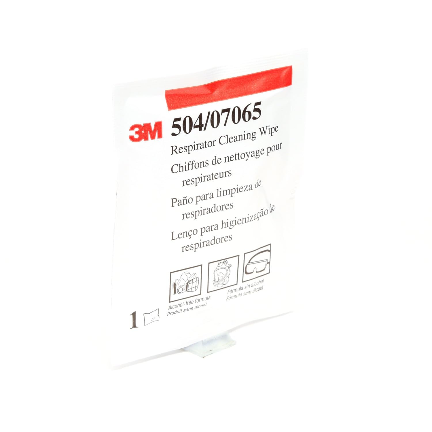 504 3M Alcohol-Free Respirator Cleaning Wipes 50051131070658 (Pack of 100)