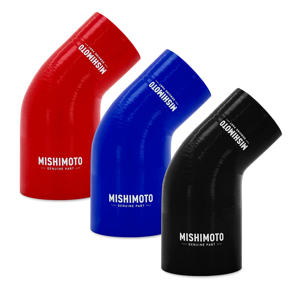 Mishimoto 45-Degree MMCP-R45-2530RD Silicone Transition Coupler, 2.50" to 3.00", Red