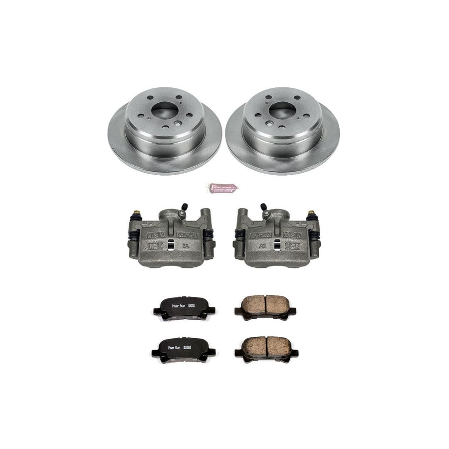 Power Stop KCOE1083 Replacement Autospeciality Rear Caliper Kit- OE Rotors, Ceramic Brake Pads, Calipers For Toyota Solara 1999 [Model Specific]