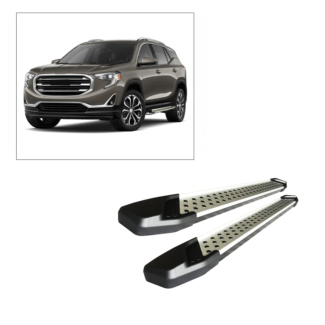 Aluminum Black Horse Vortex Running Boards Compatible with 2018-2022 GMC Terrain / 2018-2022 Chevrolet Equinox