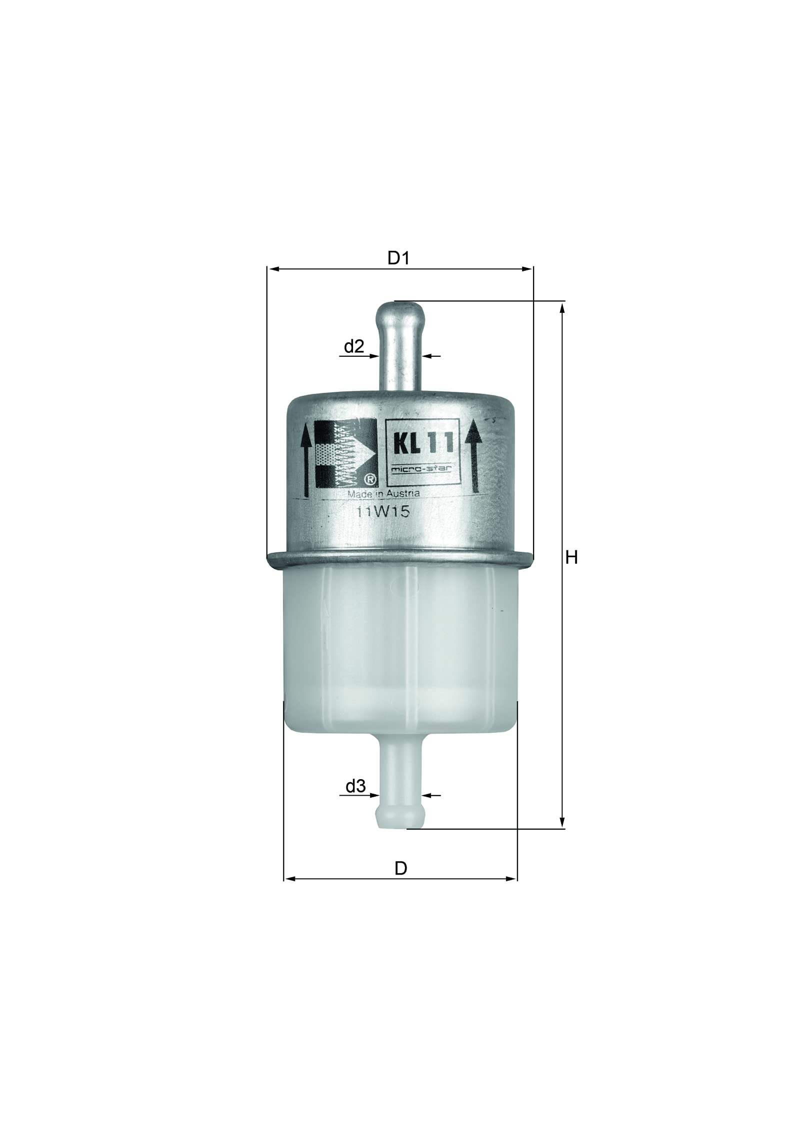 Fuel Filter MAHLE KL 11 OF, 1 Pack
