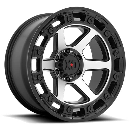 XD Wheels Xd862 Satin Black MACHINED Wheel with Alloy Steel (17 x 9. inches /6 x 106 mm, 0 mm Offset) Raid