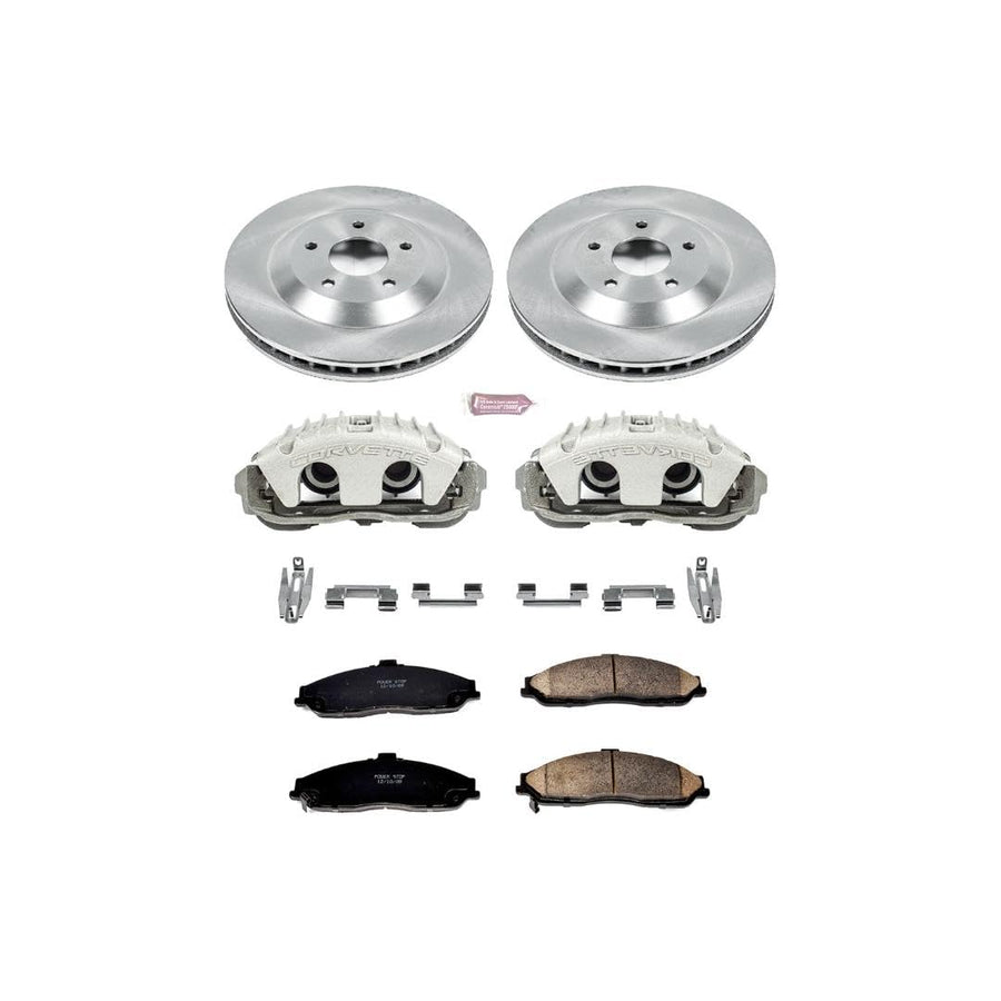 Power Stop KCOE1559 1-Click OE Replacement Brake Kit with Calipers Autospecialty For Chevrolet Corvette 1997-2004 [Model Specific]
