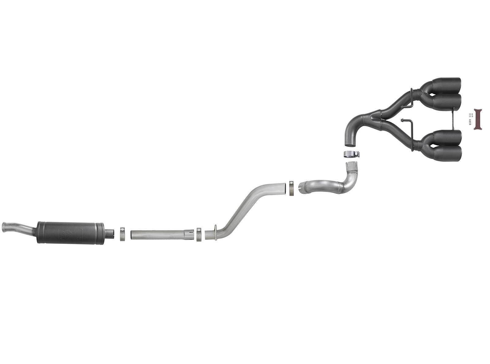 Rebel Series aFe Power 49-38073-B Performance Cat-Back Exhaust System