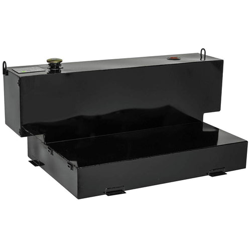 98 Gallon DELTA Black L-Shaped Steel Liquid Transfer Tank for Trucks for 4-Door Trucks