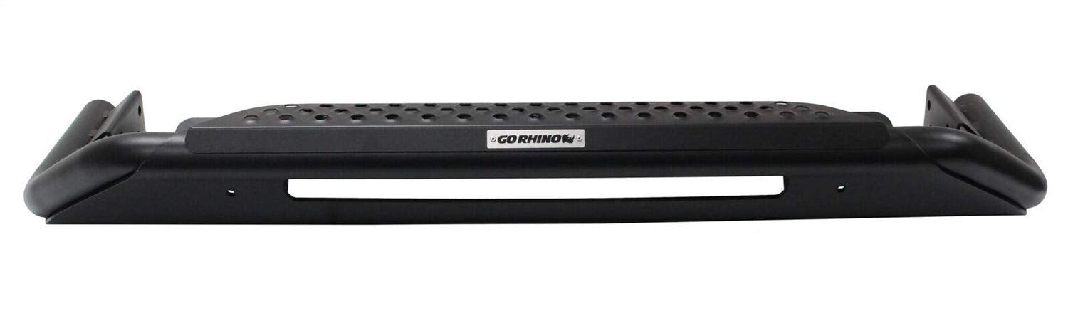 RC3 Skid Plate Bull Bar Go Rhino w/ Center Steel Step, Hole for 20" Single Row LED Light Bar, & Mounting Brackets | 561460T | Fits 2015 - 2020 Chevrolet Colorado & GMC Canyon (Excludes ZR2 & Denali)