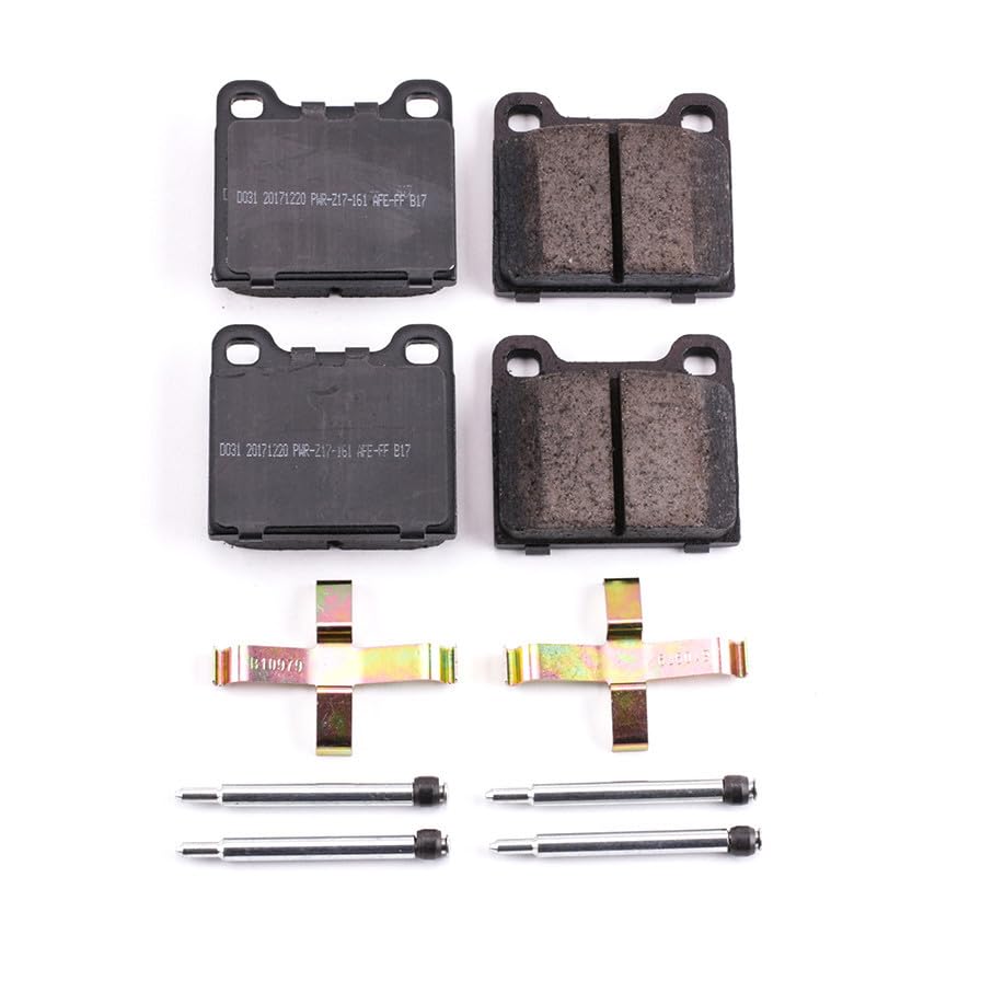 Power Stop Front Brake Kit For Audi 100 Series 1970-74 |Super 90 1969-72 |BMW 1500 1961-64 |1600 1967-69 |1600-2 1967-69 |1600ti BMW 1967-68 - Ceramic Brake Pads With Installation Hardware, 17-031