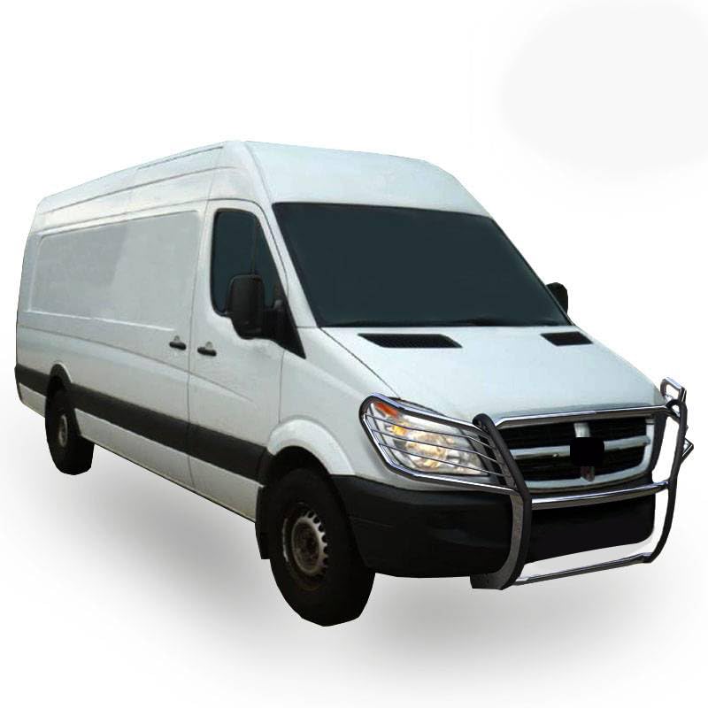 Bumper Guard Black Horse Grille brush Modular S/S Compatible with 2007-2009 Dodge sprinter/Freightliner Sprinter 2500/3500|2007-2011 -Benz sprinter 1500|2010-2018 -Benz sprinter 2500/3500-17D502MSS