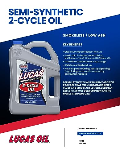 Semi-Synthetic Lucas Oil 10115 2-Cycle Motor Oil - 1 Gallon