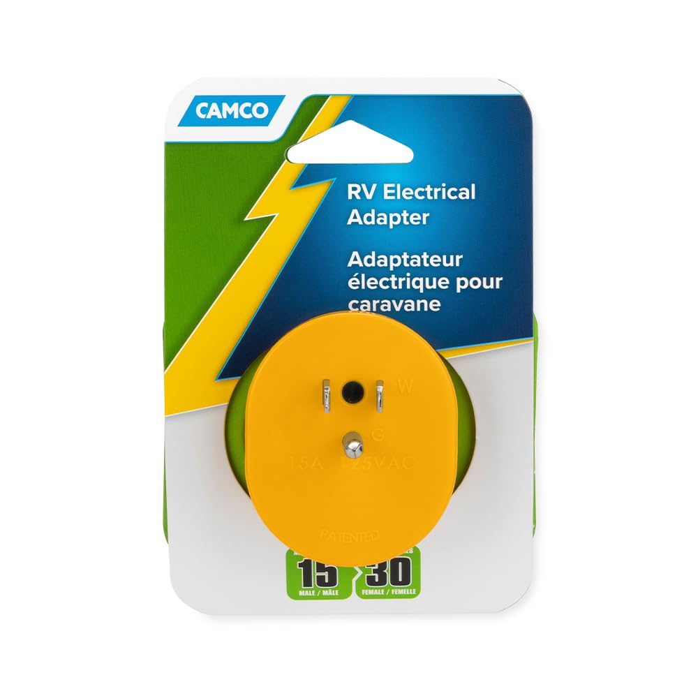 Adapter Powergrip 15A m/30A f 125v/1875w (Card) Cetl 55223 Camco