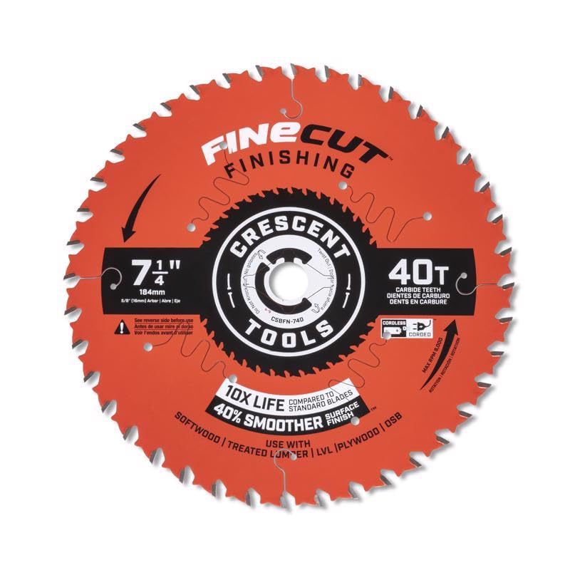 7-1/4" APEX Crescent 40T Finishing Ten Pack (CSBFN-740-10) (10/Each)