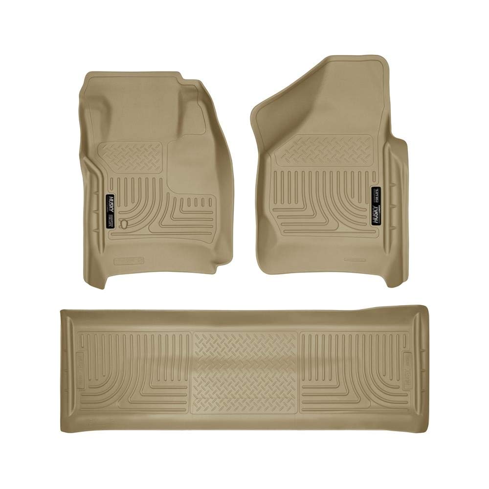 Husky Liners WeatherBeater Combo 08-10 Ford SD Crew Cab Tan Floor Line