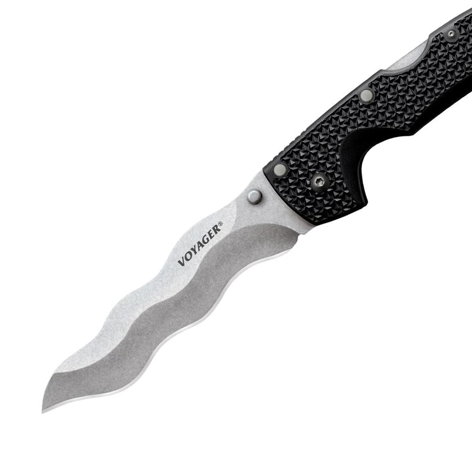 Cold Steel Voyager XL 5.5" AUS10A Razor-Sharp Kris Blade 6.75" Griv-Ex Handle Everyday Carry Tactical Folding Knife with Tri-Ad Lock