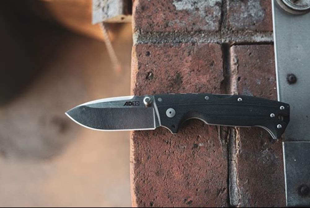 AD-10 COLD STEEL 3.5" S35VN Steel Ultra-Sharp Drop Point Blade 5.25" G-10 Handle Tactical Folding Knife with Tri-Ad Locking Mechanism
