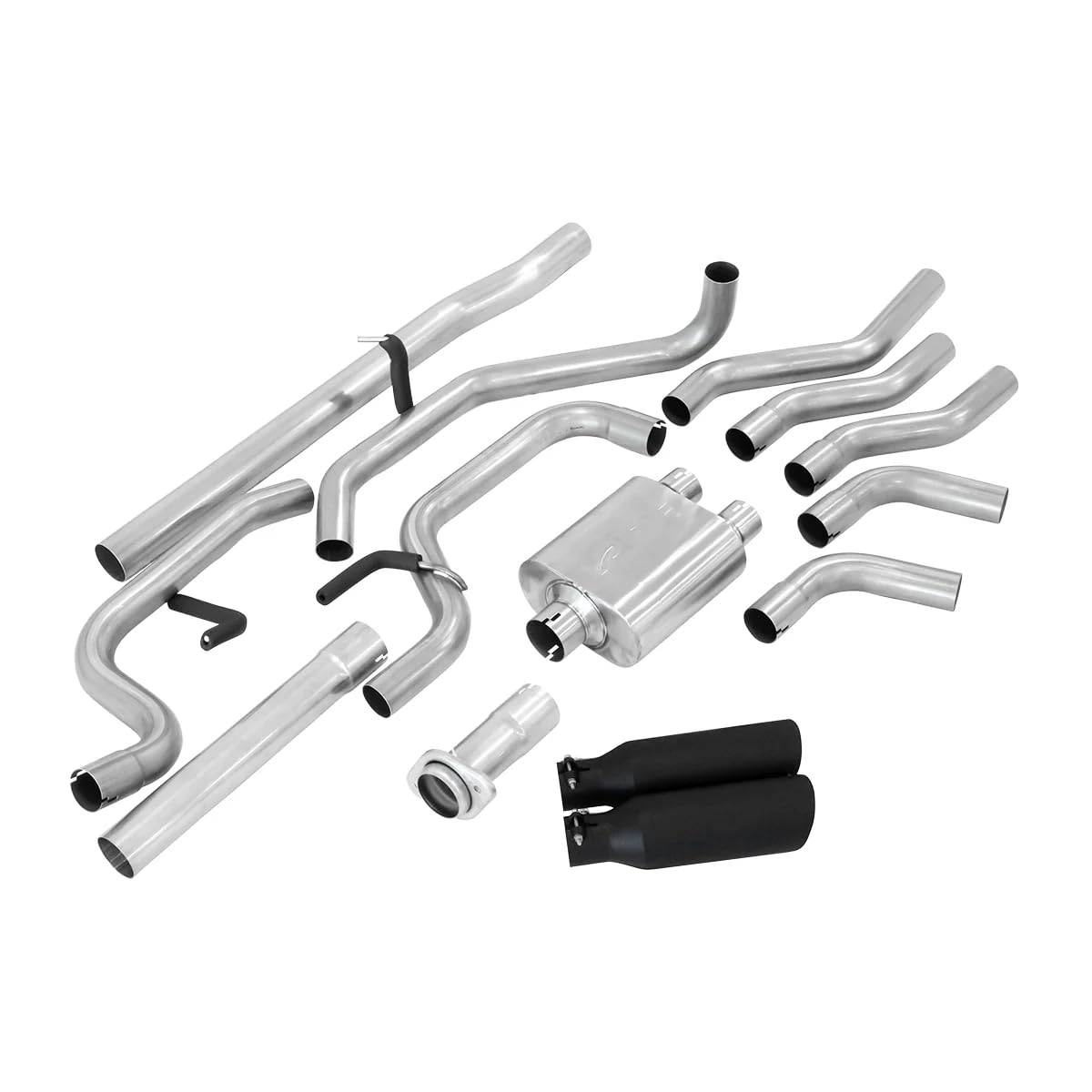 Cat-Back Exhaust Systems 2009-2014 Ford F150 Dual Exit Polished Tubes Polished Tips