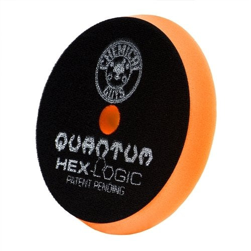Chemical Guys Hex-Logic BUFX112HEX6 Quantum Medium-Heavy Cutting Pad, Orange (6.5 Inch Pad Made for 6 Inch Backing Plates)