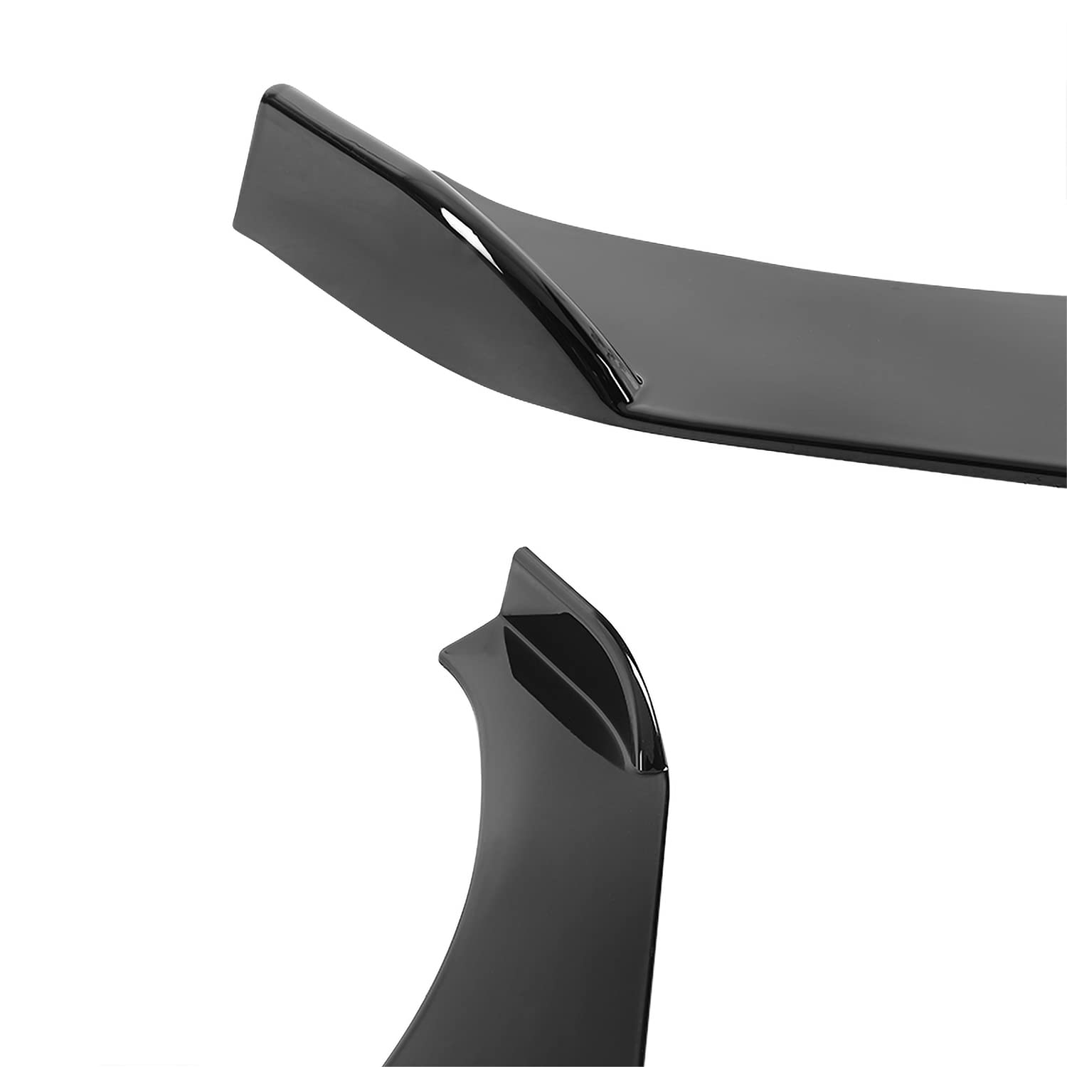 Glossy Black PP Spec-D Tuning Universal Front Bumper Lip Spoiler Splitter Body Kits 3PC