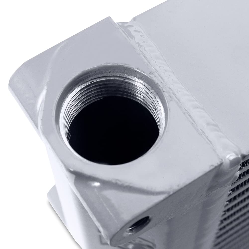 Mishimoto Universal Heavy-Duty Bar-and-Plate Oil Cooler, MMOC-SSO-10SL, 10" Core, Same-Side Outlets, Silver