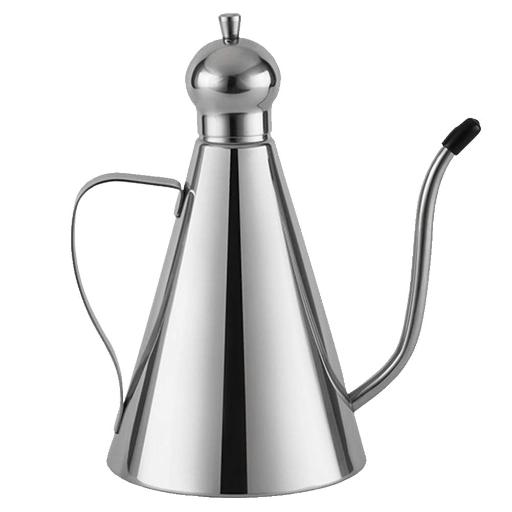 Stainless Steel Oil Dispenser, Olive Oil Drizzler, Olive Oil Bottle with Drip-Free Spout, Thickened Cone Leakproof Oil Pot for Kitchen(350ml/500ml/1L)