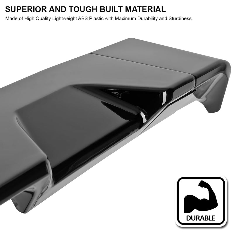Glossy Black ABS Cab Roof Spoiler Spec-D Tuning for 2014-2017 GMC Sierra 1500 Models