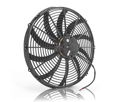 75042 Be Cool Euro-Black 16" High-Torque Electric Puller Fan