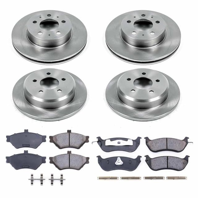 Power Stop Autospecialty KOE2860 Front and Rear Replacement Brake Kit-OE Brake Rotors & Ceramic Brake Pads For Ford Crown Victoria, Lincoln Town Car, Mercury Grand Marquis [Model Specific]