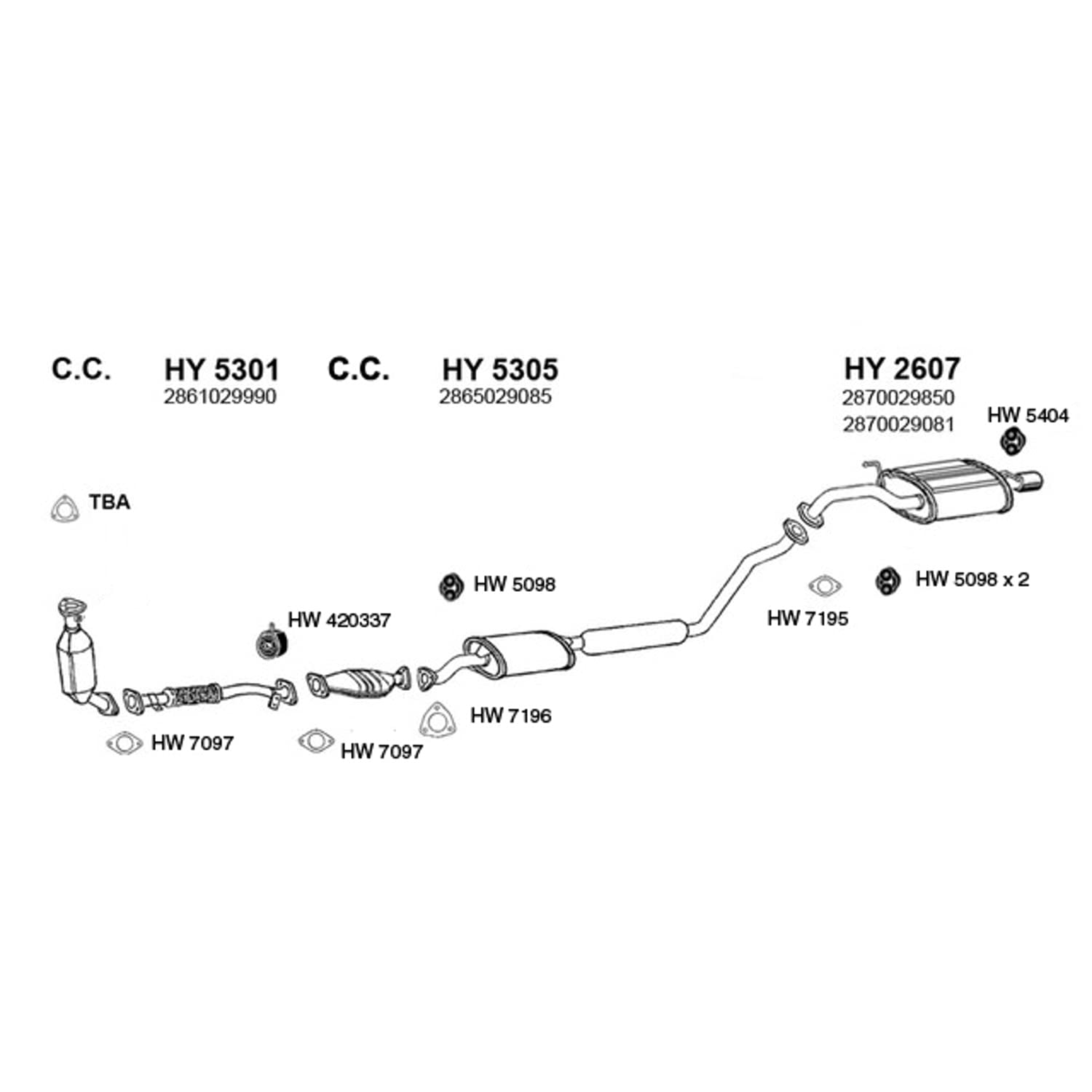 Exhaust Pipe Flange Gasket New for Eclipse Mirage 626 Miata Probe Elantra Galant