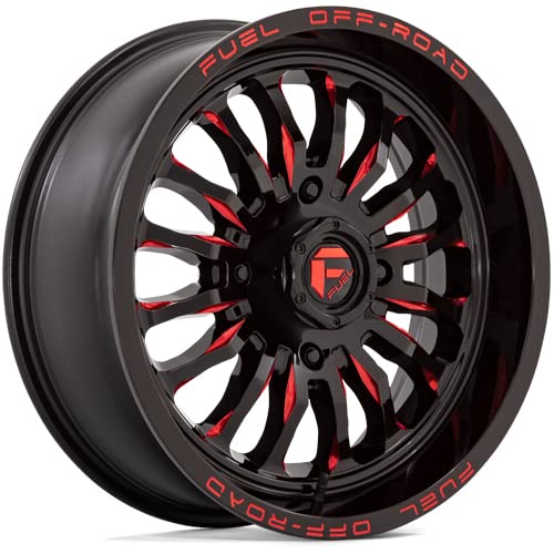 UTV Fuel D822 Arc 24x7 4x156 +13mm Black/Red Wheel Rim 24" Inch