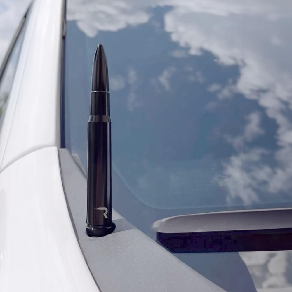 RECON - Truck/SUV .50 Cal Bullet Style Aluminum Antenna 5" - Black (Fits OEM Factory Threaded Antennas)