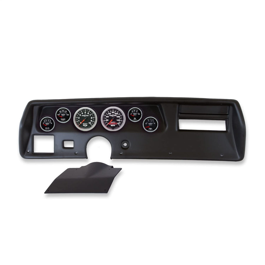 AUTO METER Direct Fit Dash Kit 2136-12, Chevelle/Elcamino/Malibu 70-72, RPM/Mph/Fuel/Oilp/Wtmp/Volt, Sport-Comp Ii