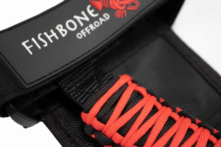 Fishbone Offroad FB55280: Red Grab Handles Paracord